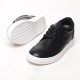 Men's white platform synthetic leather lace up sneakers