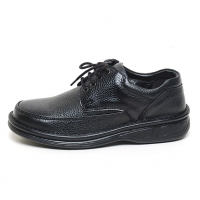 Men's leather eyelet lace up comfy casual shoes