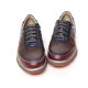 Men's leather multi color eyelet lace up comfy casual shoes