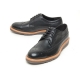 Men's wing tip cow leather longwing brogues lace up wedge heel oxford shoes