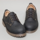 Men's round toe eyelet lace up back tap combat sole casual shoes