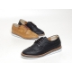 Men's wingtip longwing brogues lace up comfy wedge heel casual shoes