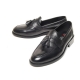 Men's leather fringe tassel loafer shoes