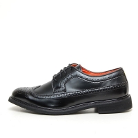 Men's wing tip longwing brogue lace up oxford shoes