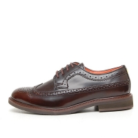 Men's wing tip longwing brogue lace up oxford shoes