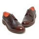 Men's wing tip longwing brogue lace up oxford shoes