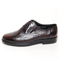 Men's cap toe quarter brogues wrinkle leather lace up oxfords big size shoes