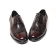 Men's cap toe quarter brogues wrinkle leather lace up oxfords big size shoes