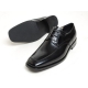 Men's square toe leather lace up oxfords big size shoes