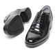 Men's leather double wrinkle open lacing increase height oxford elevator shoes