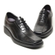 Men's leather square toe increase height oxford elevator shoes