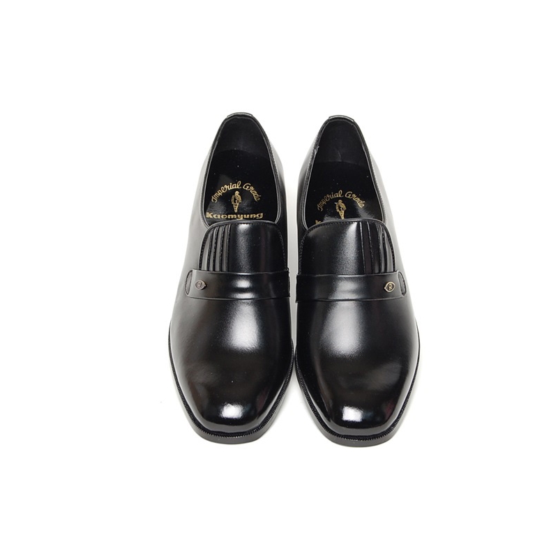 Men's plain toe wrinkle loafer sheos