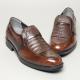 Men's u line stitch wrinkle loafer shoes