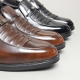 Men's u line stitch wrinkle loafer shoes
