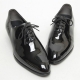 Men's pointed toe glossy lace up high heel oxfords shoes
