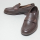 Men's u line stitch back wrinkle penny loafer shoes