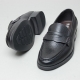 Men's u line stitch back wrinkle penny loafer shoes