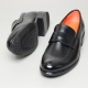 Men's u line stitch penny loafer shoes