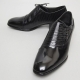 Men's outside d-ring lace up wrinkle high heels shoes