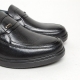 Men's leather u line stitch loafer shoes