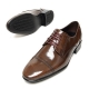 Men's straight tip brogue open lacing oxford shoes