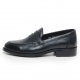 Men's leather plain toe wrinkle loafer shoes