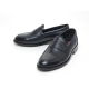 Men's leather u line stitch penny loafer shoes