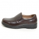 Men's leather u line stitch platform high heel loafer shoes