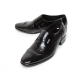 Men's wing tip two tone leather wrinkle loafer shoes