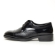 Men's cap toe two tone leather open lacing oxford shoes