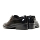 Men's cap toe two tone leather open lacing oxford shoes