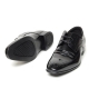 Men's round toe two tone leather brogue open lacing oxford shoes