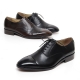 Men's Cap Toe Leather lace up Oxford Shoes