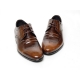 Men's Wing Tip Brogue Wrinkle Open Lacing Increase Height Oxford Elevator Shoes