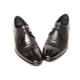 Men's Flat Round Toe Leather Wrinkle lace up Oxford Shoes