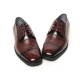 Men's Square Toe Brogue Leather Two Tone Wrinkle lace up Oxford Shoes