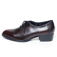 Men's Plain Toe Leather Lace up Oxford Shoes