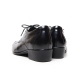 Men's Apron Toe Leather Lace Up Increase Height Oxford Elevator Shoes