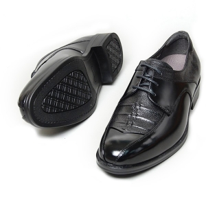 Men's Two Tone Leather Stitch Open Lacing Comfort Cushion Shoes