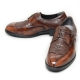 Men's Two Tone Leather Stitch Open Lacing Shoes