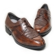 Men's Two Tone Leather Stitch Open Lacing Shoes