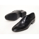 Men's Wing Tip Two Tone Leather Wrinkle Open Lacing Oxford Shoes