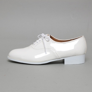 Men's Glossy White Oxford Shoes