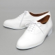 Men's Plain Toe Glossy White Oxford Shoes