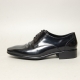 Men's Flat Round Toe Leather Brogue Wrinkle Open Lacing Oxford Shoes