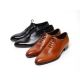 Men's Round Toe Brogue Closed Lacing Oxford Shoes