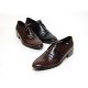 Men's Round Toe Double Brogue Open Lacing Oxford Shoes
