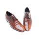 Men's Wing Tip Brogue Wrinkle Leather Open Lacing Oxford Shoes
