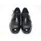 Men's Cap Top Two Tone Black Leather Open Lacing Oxford Shoes