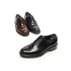 Men's Plain Top Wrinkle Leather Open Lacing Oxford Shoes